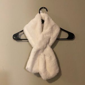 White Plush Scarf